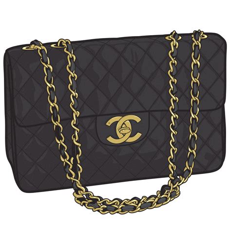 chanel bag drawing